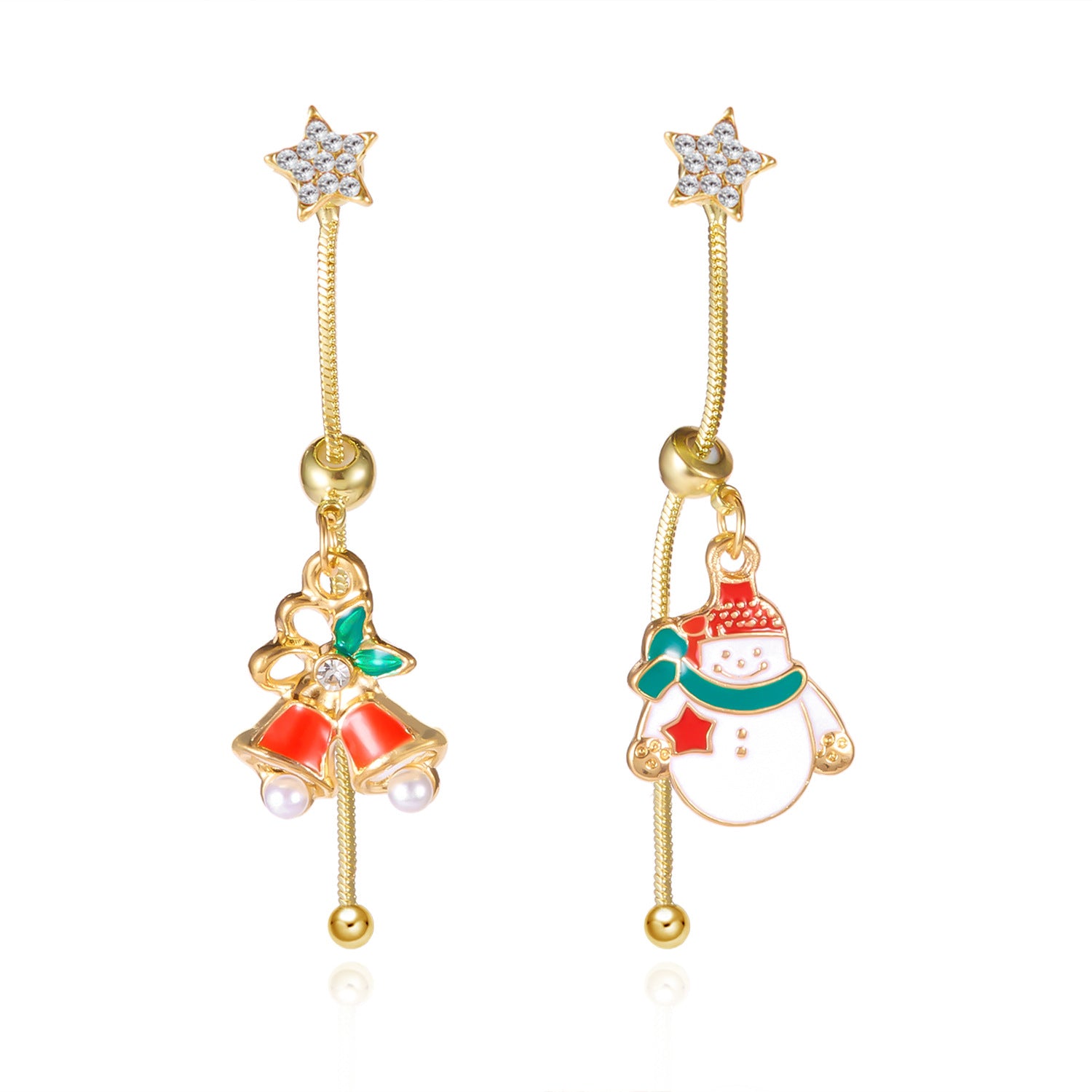 Wholesale Cartoon diamond tassel earrings